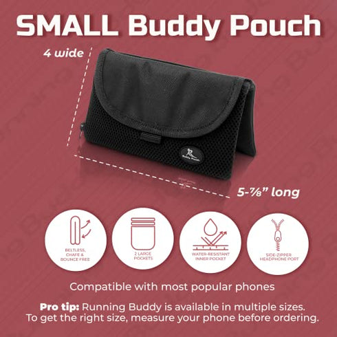 Running Buddy XL Running Fanny Pack for Men & Women - Black